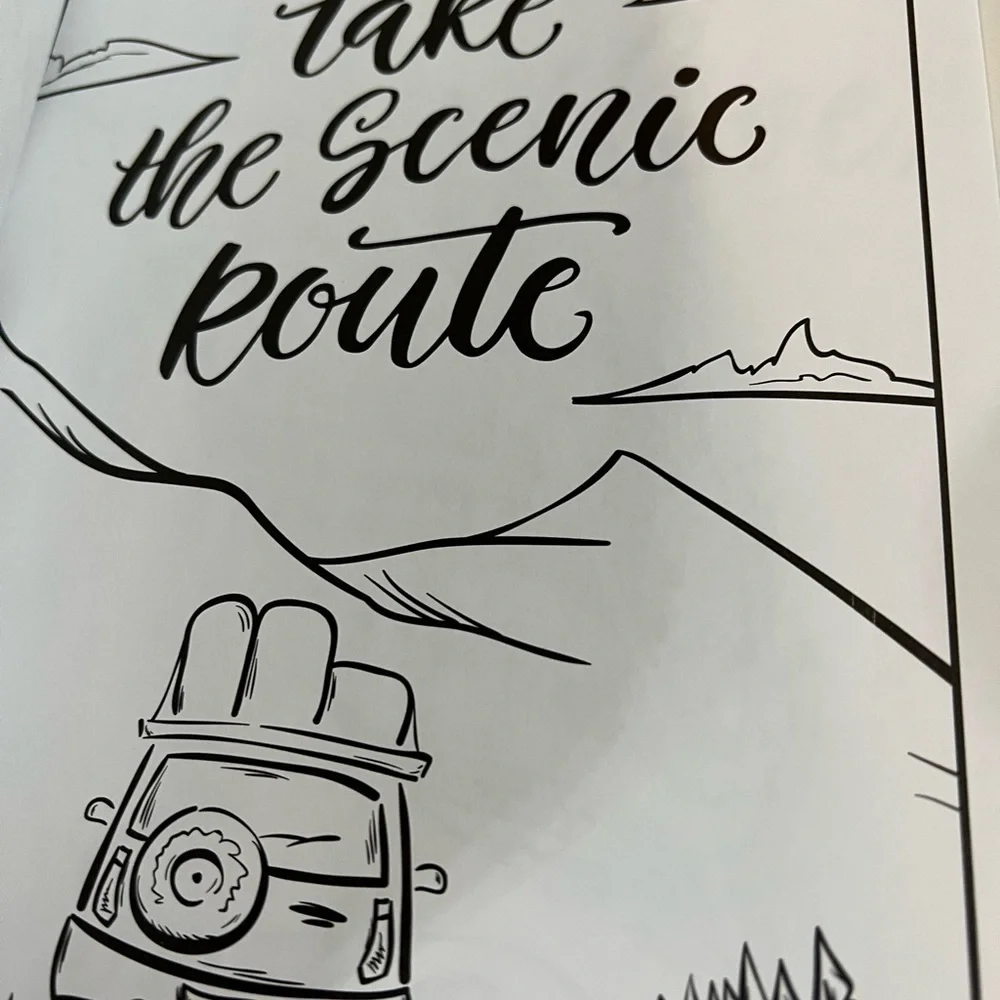The Key To Life Is Positivity Advanced Coloring Book Tear & Share Pages​​​​​​